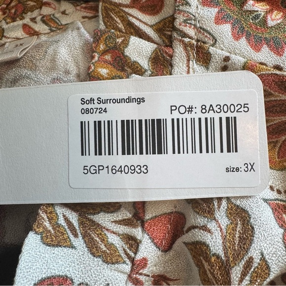 Soft Surroundings Asha Floral Long Sleeve Top - Picture 6 of 9